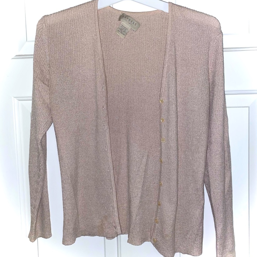 Light pink button up cardigan